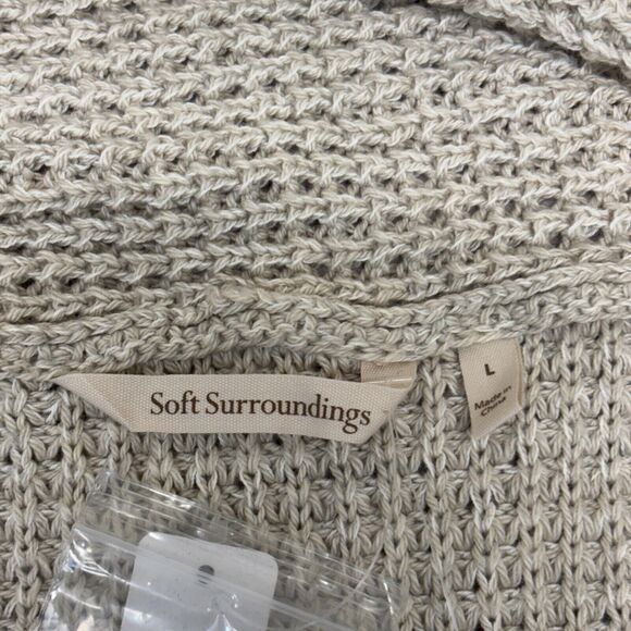 NWT Soft Surroundings Women Open Front Knit Cardigan Sweater Size Large B376 -28 - Picture 8 of 16